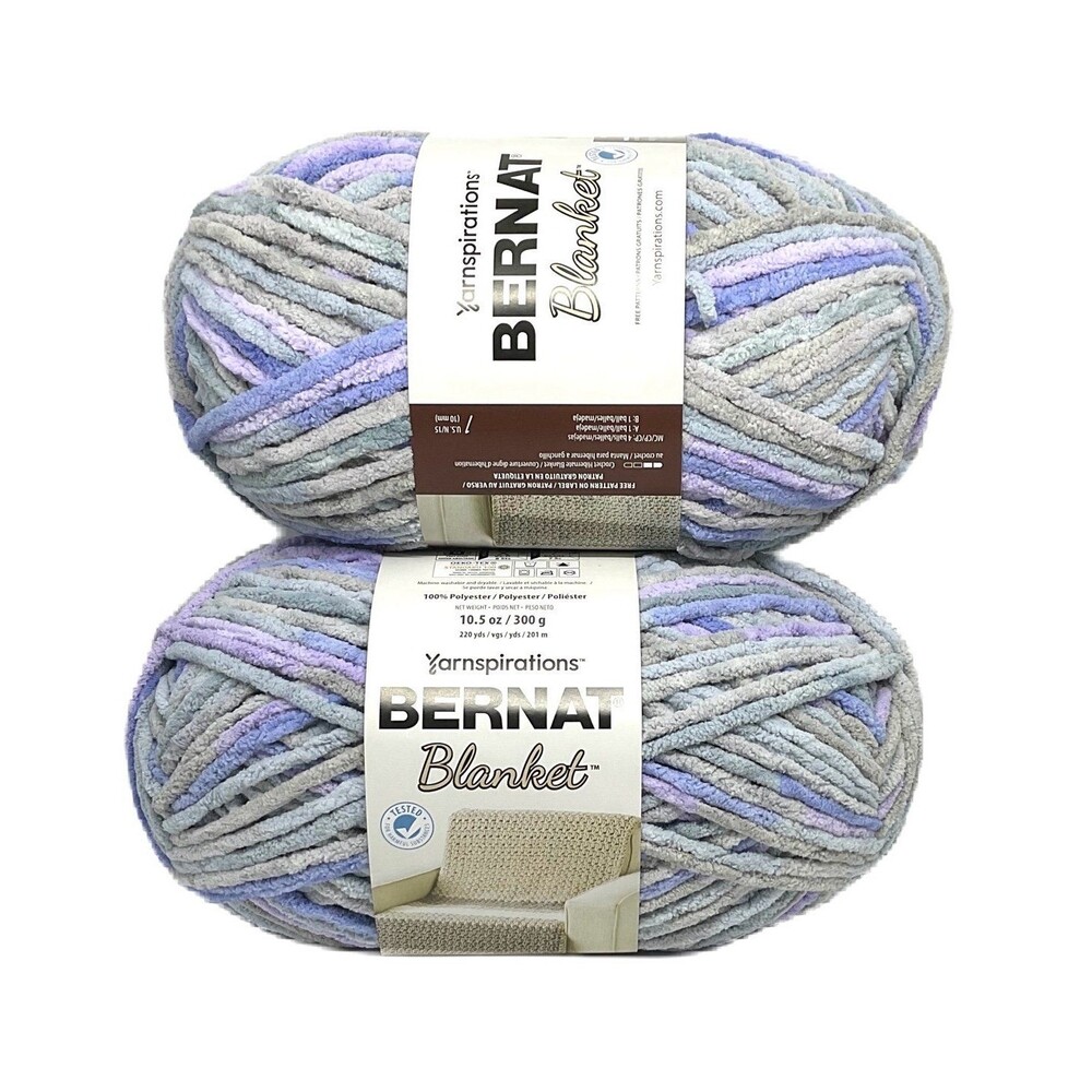 Bernat Yarnspirations Blanket Yarn “Overcast” (2 Skeins)